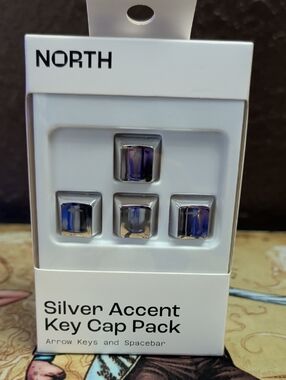 Target Silver Key Cap Pack with Blue Accents